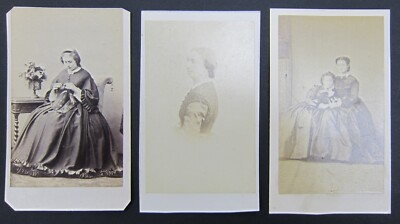 3 albumine cdv ~1865 offered to the Countess & Count of the Tour du Pin - Gallait