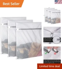 Optimal Cleaning Solution: 3Pcs Honeycomb Mesh Laundry Bags for Delicate Items