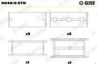 Glyco H046/6 STD Kurbelwellenlager For Renault Volvo Volvo (Changan)