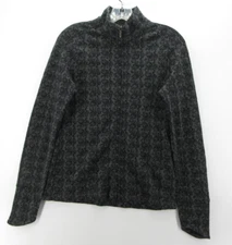 Ibex Jacket Women Small Gray Merino Wool Performance Hiking Full Zip AOP USA