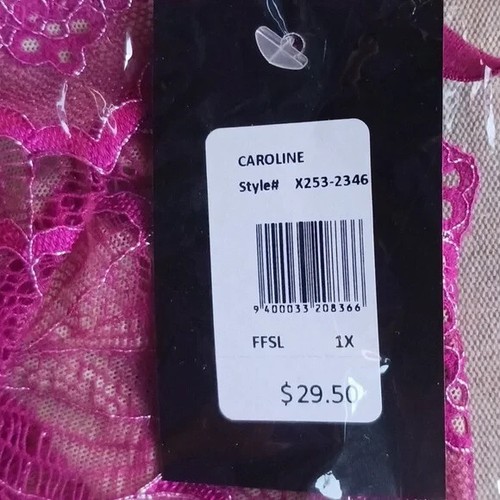 Frederick's of Hollywood Women's Size 1X Caroline Fuchsia Lace Bralette - Picture 2 of 5