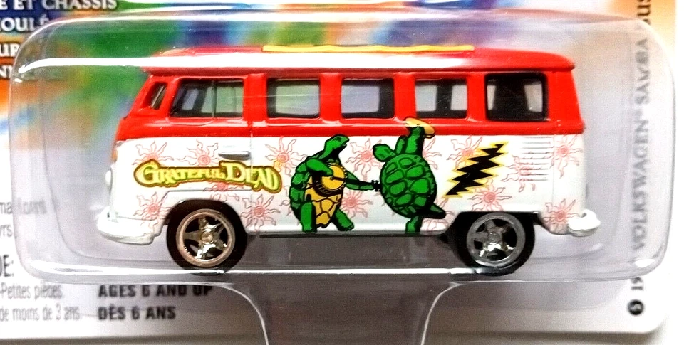 Autobús Volkswagen Samba Johnny Lightning GRATEFUL DEAD 1965, RÉPLICA DETALLADA ¡COMO NUEVO! Foto 2 de 4
