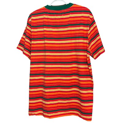 Guess J Balvin Vibras Logo Striped T-Shirt Mens Large 90s