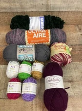 Lot of 10 skeins Novelty Craft Yarn mixed lot mixed brands