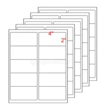 2'' x 4" Shipping Address Labels for Laser & Inkjet Printers 1000 - 40000 Label
