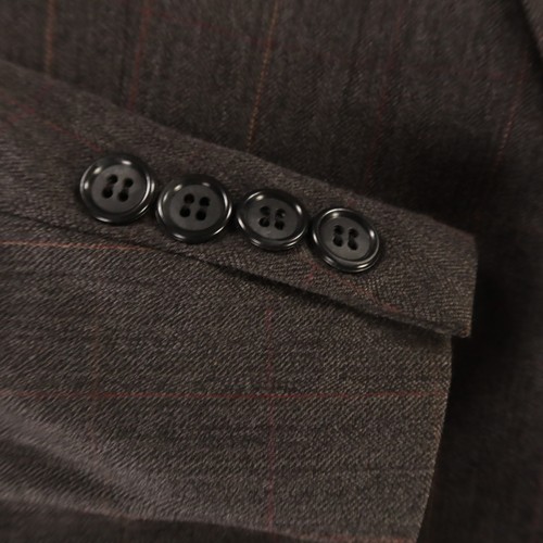 VTG Tweed Jacket XL XLT Gray Windowpane Check 100% Wool Blazer Sport Coat 46L - Picture 4 of 16