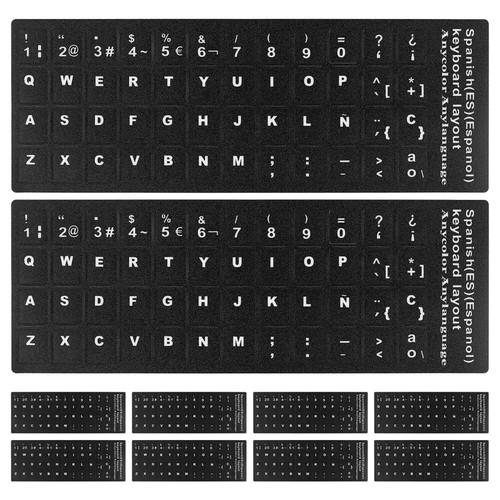 4 PCS Spanische Tastaturaufkleber Notizbuch Mit Tastaturaufklebern - Bild 5 von 12