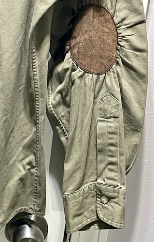 Polo Ralph Lauren Shirt Mens Size Large Brown Denim Elbow Patch Pony Logo Vtg - Picture 13 of 20