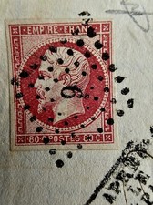 🇨🇵 FRANCE - LUXURY stamp 1854 NAPOLEON 80c CARMIN  YT 17Ba on 1861 COVER 