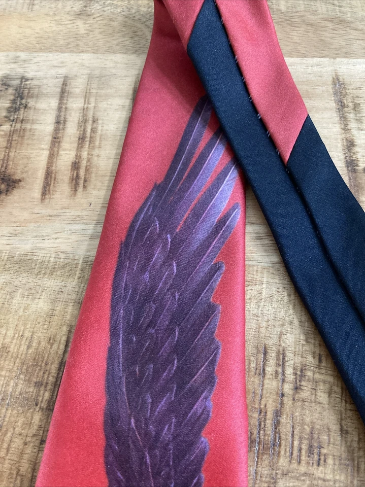 Corbata roja Ralph Marlin Harley Davidson para hombre motocicleta águila de colección '87 Foto 3 de 4