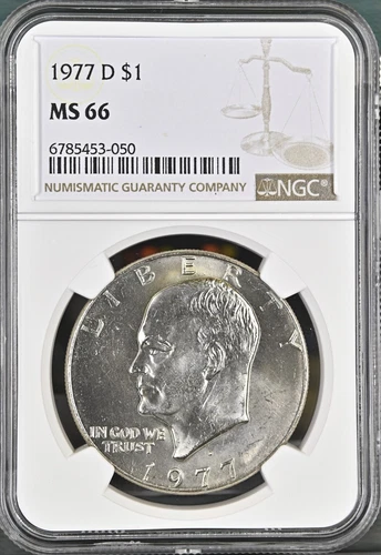 1977-D $1 Eisenhower Dollar NGC MS66  6785453-050