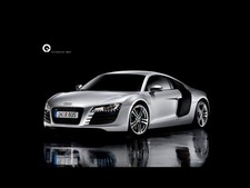 Cars black white audi Desk Mat Stitched