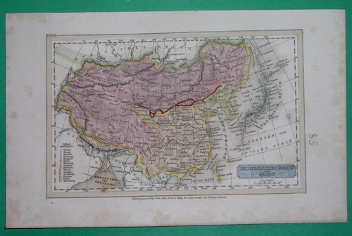 1835 ORIGINAL MAP CHINA TAIWAN KOREA JAPAN BEIJING SHANGHAI CANTON TAIPEI SEOUL - Picture 2 of 3