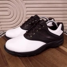 FootJoy Mens Sz 10M Golf Shoes 45587 GreenJoys Brown White Oxford Soft Spikes
