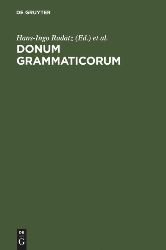 Thumbnail - Rainer Schlösser (u. A.) | Donum Grammaticorum | Buch | Deutsch (2003)