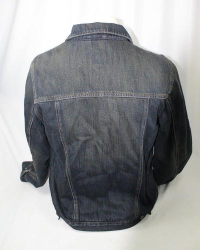 Vintage Authentic Lee Outerwear Dark Blue Denim Jean Jacket Levi Boy's XL 18/20 - Picture 4 of 8