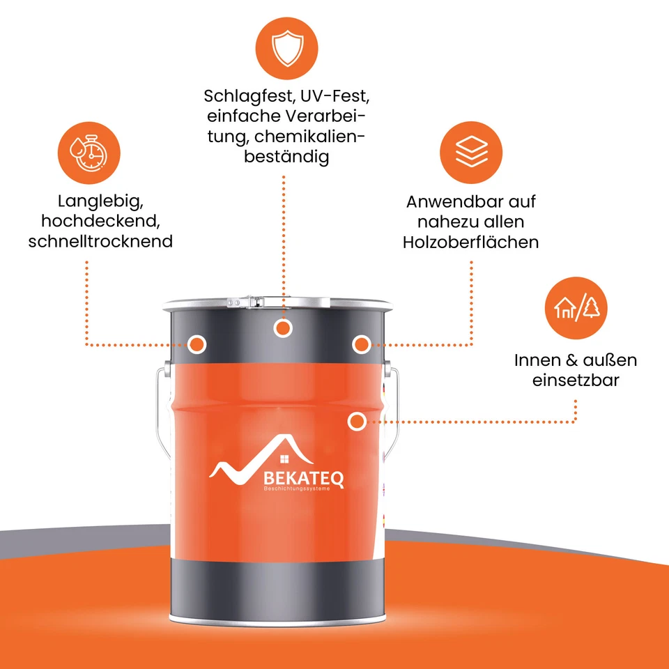 Holzlack Holzschutzlack Holzschutzfarbe Holzfarbe Zaunfarbe Holz 1-20L BE-420 - Bild 3 von 4