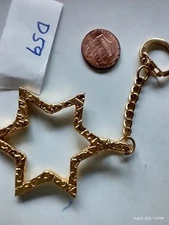 Keychain Keyring Gold colored Star