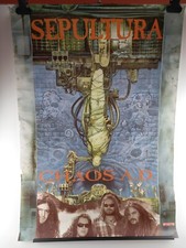 Póster Sepultura Chaos A.D. grande 28x40" 70x100cm original 1993