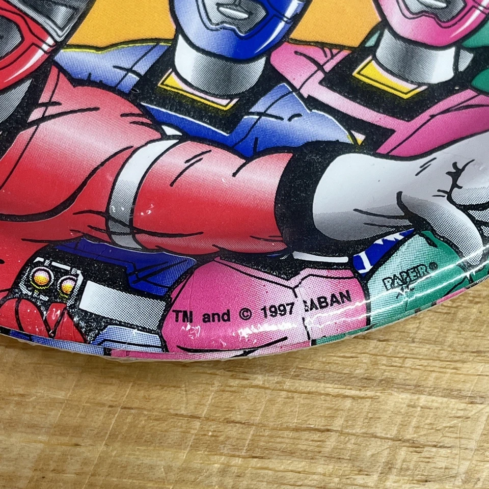 Platos de fiesta de postre de colección Mighty Morphin Power Rangers Saban 1997 24 unidades Foto 4 de 4