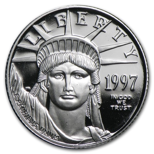 1997-W 1/10 oz Proof American Platinum Eagle (w/Box & COA) - Picture 2 of 3