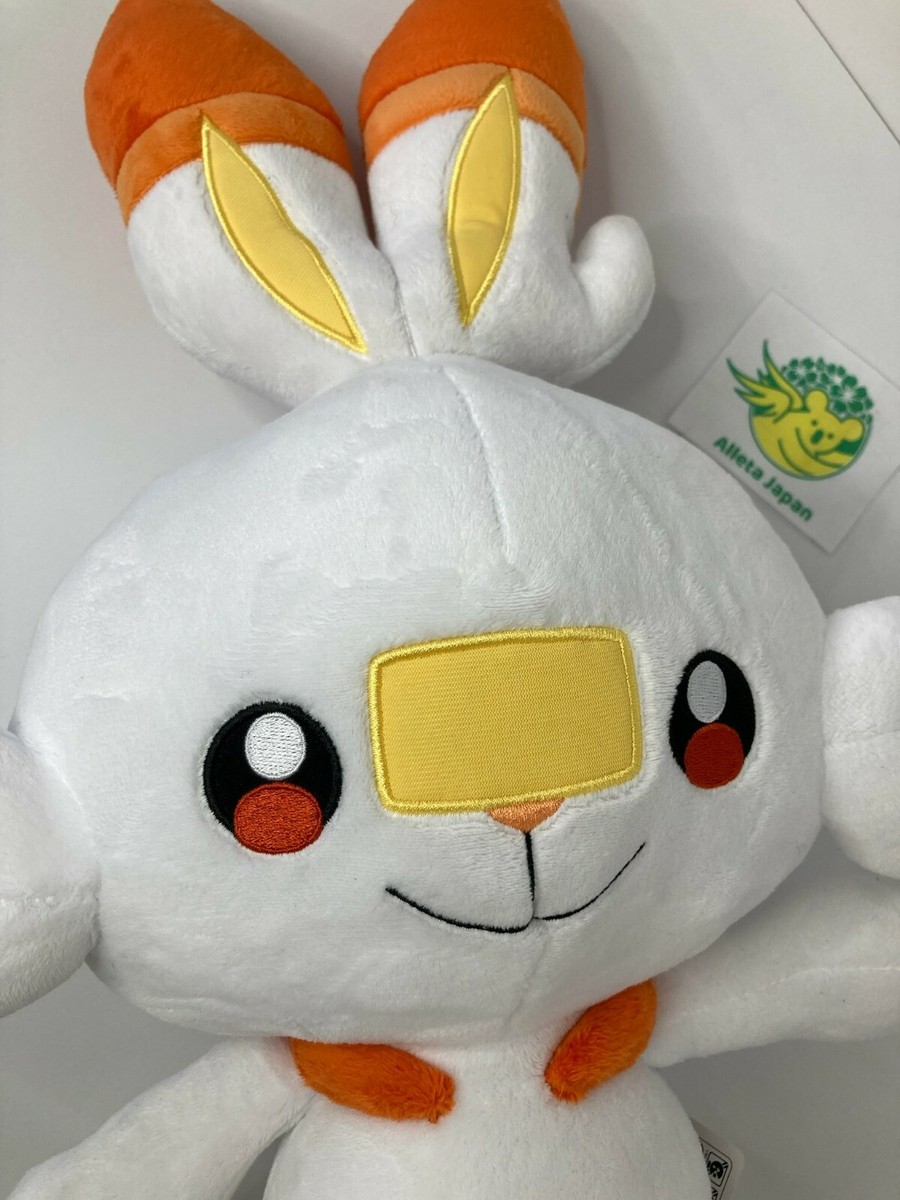 Pokemon Center Peluche Originale Scorbunny – Flambino Hopplo 28 Cm, Tout Doux