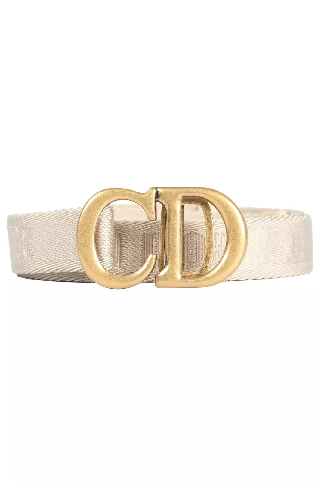 CHRISTIAN DIOR BEIGE CD TISSU CEINTURE TAILLE UNIQUE