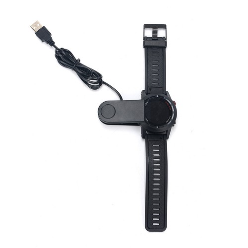 Black USB Clip Charging Cradle Cable Charger For Garmin Fenix Chronos Watch - Photo 6 sur 6