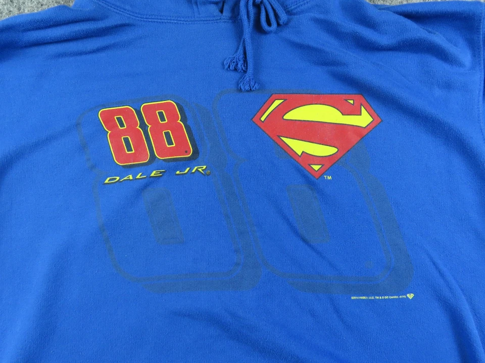Sudadera con capucha vintage Nascar Racing para hombre grande azul Dale Jr Superman #88 Foto 2 de 4