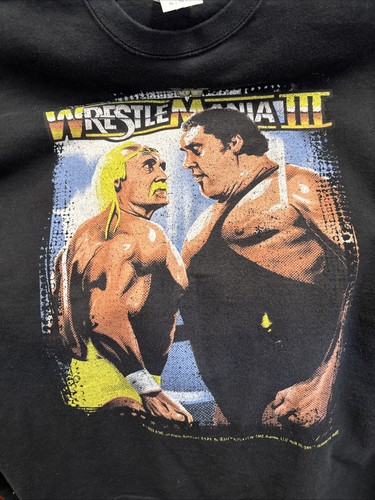 Felpa Wrestle Mania III Hulk Hogan - Andre The Giant - XL - non vintage