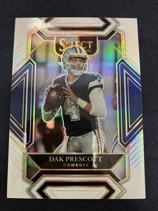 2021 Panini Select White /35 Dak Prescott Cowboys Club Level #211 25424