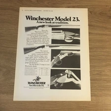 GUNS13 MAGAZINE ADVERT 12X9 WINCHESTER MODEL 23 SHOTGUN