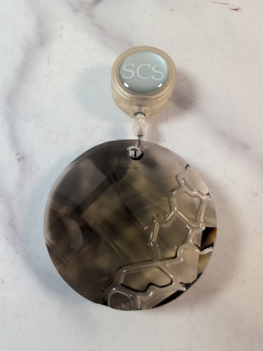 2010 SCS Swarovski Crystal Window Ornament Suncatcher Earth Amber Brown