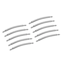 10pcs 22mm Watch Curved Spring Bar Pin Set 1.3mm Dia Stainless Steel Band Pin