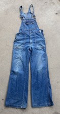 Vintage maple 70s/80s Bell Bottom Flared Overalls Men s 30x30 Blue Denim