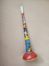 Vtg Toy Metal Horn Noise Maker Dancing Clown Guitar -U.S. Metal Toy Mfg. Co. 10&rdquo;
