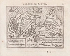 Cartage Tunisia Africa Map Ortelius Engraving 1598