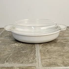 Vintage Corning Ware Grab It White Oval Casserole P-14-B  w/Pyrex Lid P-14-C