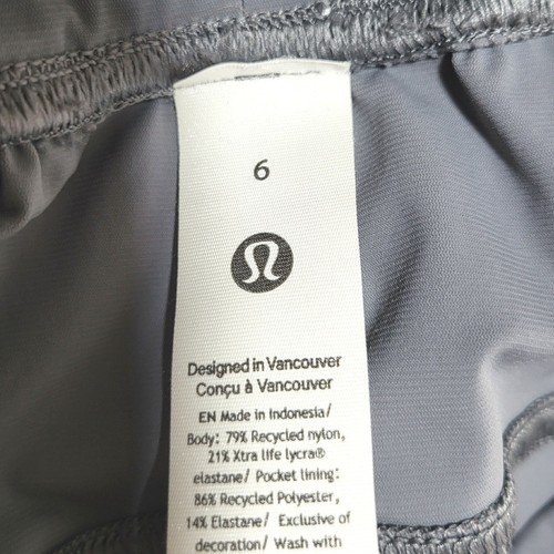 Pantalones de chándal Lululemon Adapted State de tiro alto para mujer 6 grises de rendimiento nuevos sin etiquetas - Imagen 3 de 11