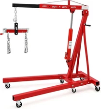 2 Ton Folding Engine Hoist Hydraulic Cherry Picker Shop Crane Hoist Lift 4400lbs