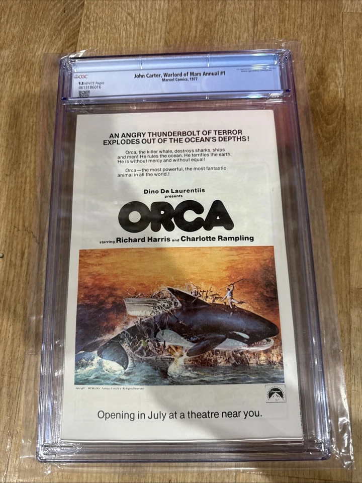 CGC 9.8 Marvel Comics John Carter Señor de la Guerra de Marte Anual #1 Edgar Rice Burroughs Foto 3 de 3