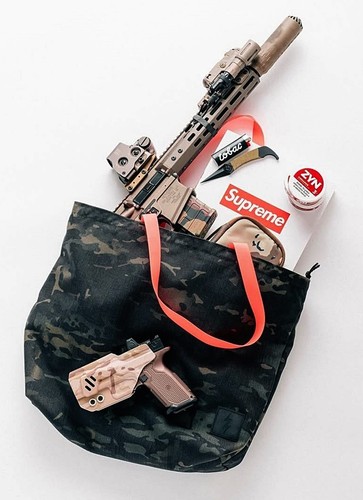 TOBACCO TACTICAL MULTICAM BLACK CAMO TOTE ZIPPERED TOP NOT FORWARD OBSERVATIONS - Picture 6 of 6