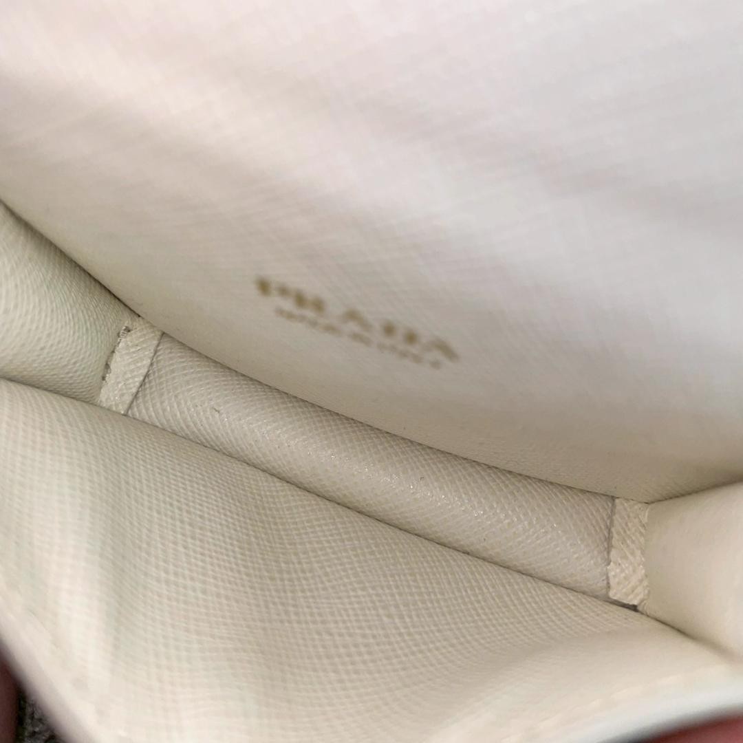 Prada Saffiano Card Case with Banana Charm Silver Tone Metal Accents thumbnail 7