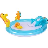 Planschbecken Xl Kinderpool Baby Rutsche WassersprüHer Aufblasbar 200X152X40Cm