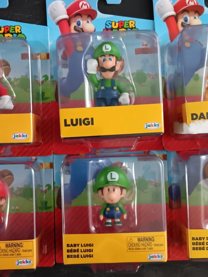 *FREE SHIP* 2.5" BABY SET Daisy Peach Luigi Super Mario World of Nintendo Jakks - Image 4 of 4