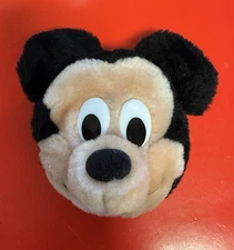 Mickey Mouse - Vintage Zippered Plush Coin Change Purse - Walt Disney