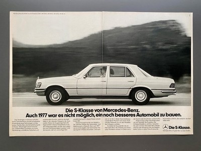 1977 Mercedes W116 S-Klasse 450 SE Oldtimer Vintage Ad Werbung Reklame