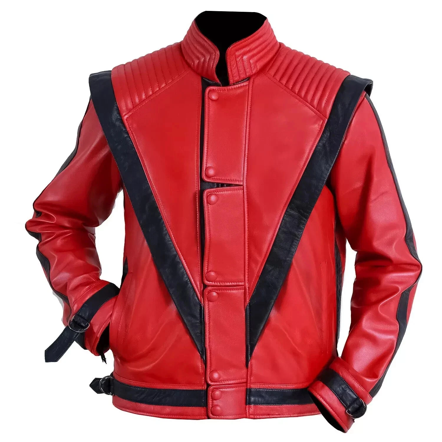 Michael Jackson Thriller Mens Real Red Leather Jacket
Opens in a new window or tab