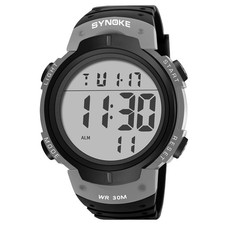 Men'S Sports Electronic Watch Multifunction Waterproof Large Screen Military