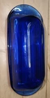 This is a vintage glass cobalt blue butter dish by Anchor Hocking with a 2-piece